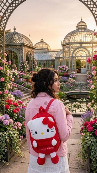 صورة شنطة اطفال  stich وردي